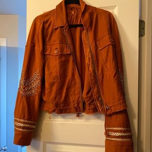 Free people cropped military jacket